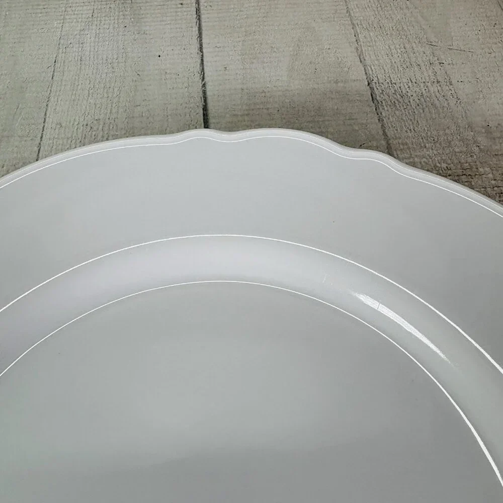 Ikea of Sweden UPPLAGA 21986 White Scalloped Porcelain 11